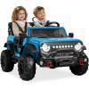 imageBest Choice Products Kids 12V Ride On Truck Battery Powered Toy Car wSpring Suspension Remote Control 3 Speeds LED Lights Bluetooth  BlackLight Blue