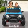 imageBest Choice Products Kids 12V Ride On Truck Battery Powered Toy Car wSpring Suspension Remote Control 3 Speeds LED Lights Bluetooth  BlackLight Blue