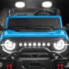 imageBest Choice Products Kids 12V Ride On Truck Battery Powered Toy Car wSpring Suspension Remote Control 3 Speeds LED Lights Bluetooth  BlackLight Blue
