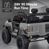 imageBest Choice Products Kids 12V Ride On Truck Battery Powered Toy Car wSpring Suspension Remote Control 3 Speeds LED Lights Bluetooth  BlackLight Gray