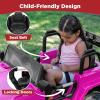 imageBest Choice Products Kids 12V Ride On Truck Battery Powered Toy Car wSpring Suspension Remote Control 3 Speeds LED Lights Bluetooth  BlackPink