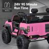 imageBest Choice Products Kids 12V Ride On Truck Battery Powered Toy Car wSpring Suspension Remote Control 3 Speeds LED Lights Bluetooth  BlackPink