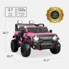 imageBest Choice Products Kids 12V Ride On Truck Battery Powered Toy Car wSpring Suspension Remote Control 3 Speeds LED Lights Bluetooth  BlackPink