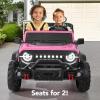 imageBest Choice Products Kids 12V Ride On Truck Battery Powered Toy Car wSpring Suspension Remote Control 3 Speeds LED Lights Bluetooth  BlackPink