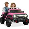 imageBest Choice Products Kids 12V Ride On Truck Battery Powered Toy Car wSpring Suspension Remote Control 3 Speeds LED Lights Bluetooth  BlackPink