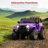 imageBest Choice Products Kids 12V Ride On Truck Battery Powered Toy Car wSpring Suspension Remote Control 3 Speeds LED Lights Bluetooth  BlackPurple
