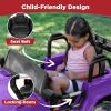 imageBest Choice Products Kids 12V Ride On Truck Battery Powered Toy Car wSpring Suspension Remote Control 3 Speeds LED Lights Bluetooth  BlackPurple