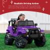 imageBest Choice Products Kids 12V Ride On Truck Battery Powered Toy Car wSpring Suspension Remote Control 3 Speeds LED Lights Bluetooth  BlackPurple