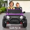 imageBest Choice Products Kids 12V Ride On Truck Battery Powered Toy Car wSpring Suspension Remote Control 3 Speeds LED Lights Bluetooth  BlackPurple