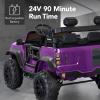 imageBest Choice Products Kids 12V Ride On Truck Battery Powered Toy Car wSpring Suspension Remote Control 3 Speeds LED Lights Bluetooth  BlackPurple