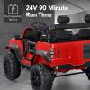 imageBest Choice Products Kids 12V Ride On Truck Battery Powered Toy Car wSpring Suspension Remote Control 3 Speeds LED Lights Bluetooth  BlackRed