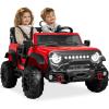 imageBest Choice Products Kids 12V Ride On Truck Battery Powered Toy Car wSpring Suspension Remote Control 3 Speeds LED Lights Bluetooth  BlackRed