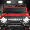 imageBest Choice Products Kids 12V Ride On Truck Battery Powered Toy Car wSpring Suspension Remote Control 3 Speeds LED Lights Bluetooth  BlackRed