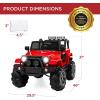 imageBest Choice Products Kids 12V Ride On Truck Battery Powered Toy Car wSpring Suspension Remote Control 3 Speeds LED Lights Bluetooth  BlackRed