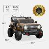 imageBest Choice Products Kids 12V Ride On Truck Battery Powered Toy Car wSpring Suspension Remote Control 3 Speeds LED Lights Bluetooth  BlackTan