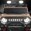 imageBest Choice Products Kids 12V Ride On Truck Battery Powered Toy Car wSpring Suspension Remote Control 3 Speeds LED Lights Bluetooth  BlackTan