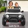 imageBest Choice Products Kids 12V Ride On Truck Battery Powered Toy Car wSpring Suspension Remote Control 3 Speeds LED Lights Bluetooth  BlackWhite
