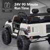 imageBest Choice Products Kids 12V Ride On Truck Battery Powered Toy Car wSpring Suspension Remote Control 3 Speeds LED Lights Bluetooth  BlackWhite