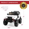 imageBest Choice Products Kids 12V Ride On Truck Battery Powered Toy Car wSpring Suspension Remote Control 3 Speeds LED Lights Bluetooth  BlackWhite