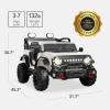imageBest Choice Products Kids 12V Ride On Truck Battery Powered Toy Car wSpring Suspension Remote Control 3 Speeds LED Lights Bluetooth  BlackWhite