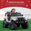 imageBest Choice Products Kids 12V Ride On Truck Battery Powered Toy Car wSpring Suspension Remote Control 3 Speeds LED Lights Bluetooth  BlackWhite