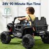 imageBest Choice Products Kids 24V 2Seater Electric Ride On UTV Officially Licensed Honda Talon wParent Control LED Lights Bluetooth  Lime GreenBlack