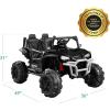 imageBest Choice Products Kids 24V 2Seater Electric Ride On UTV Officially Licensed Honda Talon wParent Control LED Lights Bluetooth  Lime GreenBlack