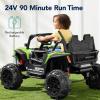imageBest Choice Products Kids 24V 2Seater Electric Ride On UTV Officially Licensed Honda Talon wParent Control LED Lights Bluetooth  Lime GreenLime Green
