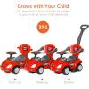 imageBest Choice Products Kids 3in1 Push and Pedal Car Toddler Ride On wHandle Horn Music  BlueRed