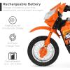 imageBest Choice Products Kids 6V Ride On Motorcycle wTreaded Tires Working Headlights 2mph Top Speed Training Wheels Realistic Sounds Music Battery Charger  GreenOrange