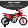 imageBest Choice Products Kids 6V Ride On Motorcycle wTreaded Tires Working Headlights 2mph Top Speed Training Wheels Realistic Sounds Music Battery Charger  GreenRed