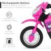 imageBest Choice Products Kids 6V Ride On Motorcycle wTreaded Tires Working Headlights 2mph Top Speed Training Wheels Realistic Sounds Music Battery Charger  GreenHot Pink