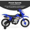 imageBest Choice Products Kids 6V Ride On Motorcycle wTreaded Tires Working Headlights 2mph Top Speed Training Wheels Realistic Sounds Music Battery Charger  GreenBlue