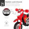 imageBest Choice Products Kids 6V Ride On Motorcycle wTreaded Tires Working Headlights 2mph Top Speed Training Wheels Realistic Sounds Music Battery Charger  GreenRed