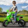 imageBest Choice Products Kids 6V Ride On Motorcycle wTreaded Tires Working Headlights 2mph Top Speed Training Wheels Realistic Sounds Music Battery Charger  GreenGreen