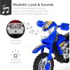 imageBest Choice Products Kids 6V Ride On Motorcycle wTreaded Tires Working Headlights 2mph Top Speed Training Wheels Realistic Sounds Music Battery Charger  GreenBlue