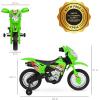 imageBest Choice Products Kids 6V Ride On Motorcycle wTreaded Tires Working Headlights 2mph Top Speed Training Wheels Realistic Sounds Music Battery Charger  GreenGreen