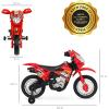 imageBest Choice Products Kids 6V Ride On Motorcycle wTreaded Tires Working Headlights 2mph Top Speed Training Wheels Realistic Sounds Music Battery Charger  GreenRed