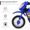 imageBest Choice Products Kids 6V Ride On Motorcycle wTreaded Tires Working Headlights 2mph Top Speed Training Wheels Realistic Sounds Music Battery Charger  GreenBlue