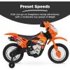 imageBest Choice Products Kids 6V Ride On Motorcycle wTreaded Tires Working Headlights 2mph Top Speed Training Wheels Realistic Sounds Music Battery Charger  GreenOrange