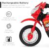 imageBest Choice Products Kids 6V Ride On Motorcycle wTreaded Tires Working Headlights 2mph Top Speed Training Wheels Realistic Sounds Music Battery Charger  GreenRed
