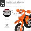 imageBest Choice Products Kids 6V Ride On Motorcycle wTreaded Tires Working Headlights 2mph Top Speed Training Wheels Realistic Sounds Music Battery Charger  GreenOrange