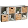 imageBest Choice Products Kids Bookcase 8Cube Storage Organizer 135in Shelf Opening Bookshelf Toy Storage Customizable w 3 Removable Back Panels  SageGrey