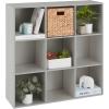 imageBest Choice Products Kids Bookcase 8Cube Storage Organizer 135in Shelf Opening Bookshelf Toy Storage Customizable w 3 Removable Back Panels  SageGrey