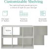 imageBest Choice Products Kids Bookcase 8Cube Storage Organizer 135in Shelf Opening Bookshelf Toy Storage Customizable w 3 Removable Back Panels  SageGrey