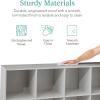 imageBest Choice Products Kids Bookcase 8Cube Storage Organizer 135in Shelf Opening Bookshelf Toy Storage Customizable w 3 Removable Back Panels  SageGrey