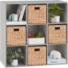 imageBest Choice Products Kids Bookcase 8Cube Storage Organizer 135in Shelf Opening Bookshelf Toy Storage Customizable w 3 Removable Back Panels  SageGrey