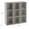 imageBest Choice Products Kids Bookcase 8Cube Storage Organizer 135in Shelf Opening Bookshelf Toy Storage Customizable w 3 Removable Back Panels  SageGrey