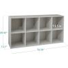 imageBest Choice Products Kids Bookcase 8Cube Storage Organizer 135in Shelf Opening Bookshelf Toy Storage Customizable w 3 Removable Back Panels  SageGrey