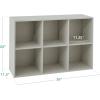 imageBest Choice Products Kids Bookcase 8Cube Storage Organizer 135in Shelf Opening Bookshelf Toy Storage Customizable w 3 Removable Back Panels  SageGrey